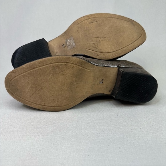 Seychelles Rockabilly Brown Metallic Suede Distressed Ankle Bootie 6.5 - Picture 10 of 12